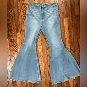 Free People Light Blue Float On Flare Jeans